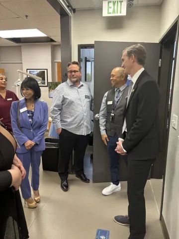 Congressman George Whitesides visits Samuel Dixon Family Health Center