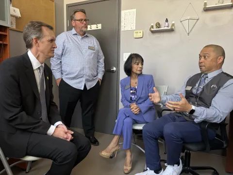 Congressman George Whitesides visits Samuel Dixon Family Health Center